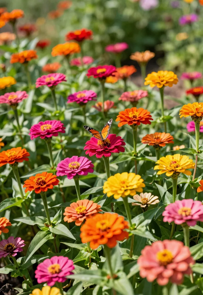 14 Front Yard Flowers That Survive Heat and Look Full All Season - 4. Zinnia 1
