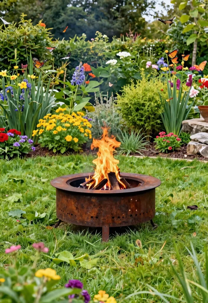 14 Garden Fire Pit Ideas That Blend Into Landscaping and Stay Safe - 3. Eco-Friendly Fire Ring 1