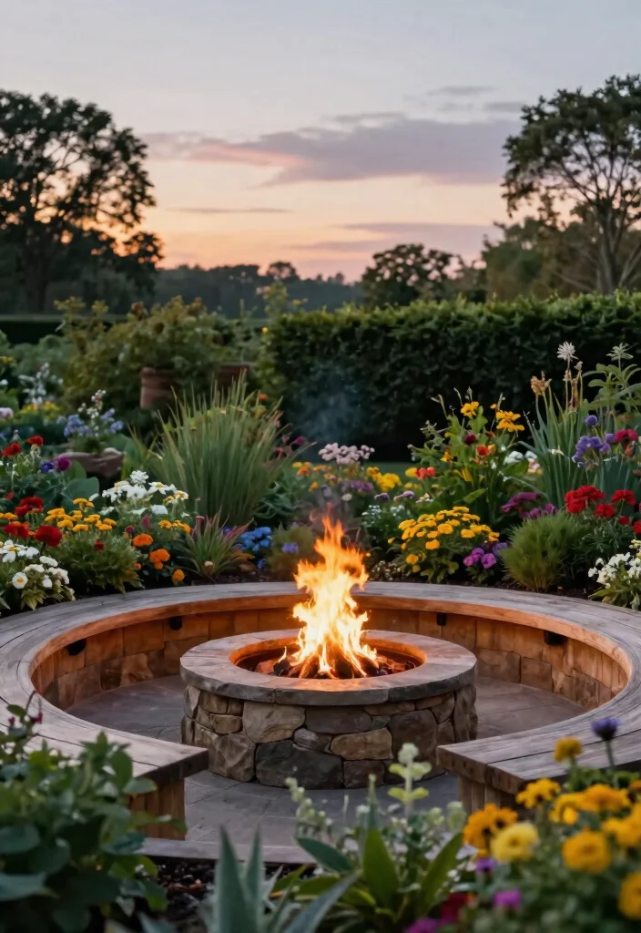 14 Garden Fire Pit Ideas That Blend Into Landscaping and Stay Safe - 7. Raised Fire Pit Garden 1