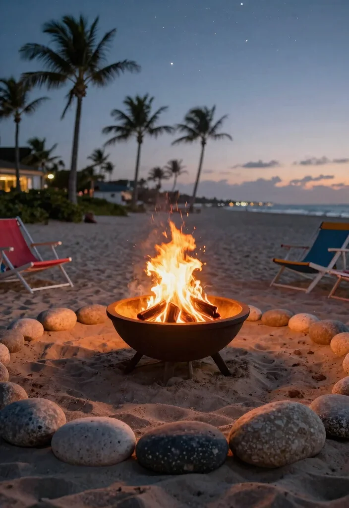 14 Garden Fire Pit Ideas That Blend Into Landscaping and Stay Safe - 8. Fire Bowl on a Bed of Sand 1