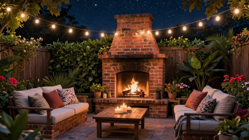 14 Outdoor Brick Fireplace Ideas That Don't Need a Full Mason Build