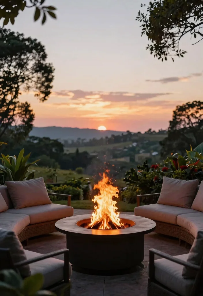 14 Outdoor Fire Pit Ideas That Work on Tight Budgets - 12. Elevated Fire Pit with a View 1