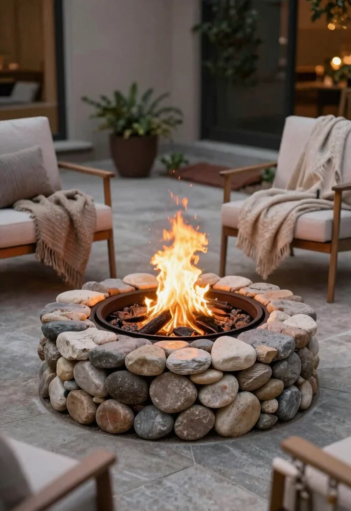 14 Outdoor Fire Pit Ideas That Work on Tight Budgets - 14. Decorative Fire Ring 1