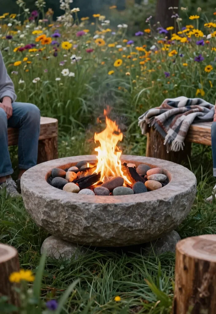14 Outdoor Fire Pit Ideas That Work on Tight Budgets - 2. DIY Stone Fire Bowl 1