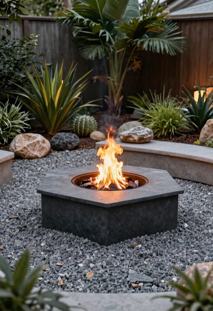 14 Outdoor Fire Pit Ideas That Work on Tight Budgets - 8. Raised Fire Pit in a Gravel Bed 1