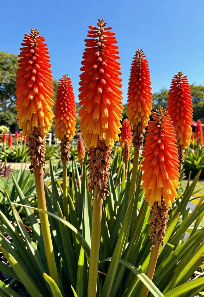 14 Outdoor Tropical Plants for Full Sun That Don't Need Shade - 6. Red Hot Poker 1