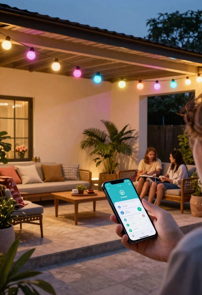 14 Porch String Lights That Don't Tangle or Burn Out Fast - 5. Smart String Lights: High-Tech Outdoor Lighting 1