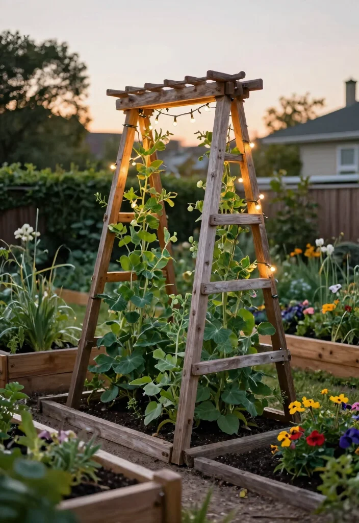 14 Snap Pea Trellis Ideas That Fit in Raised Beds and Small Plots - 1. Rustic Wooden A-Frame Trellis 1
