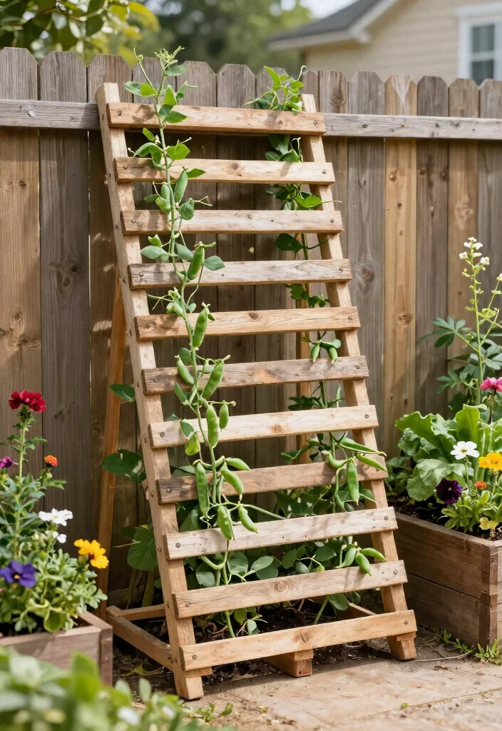 14 Snap Pea Trellis Ideas That Fit in Raised Beds and Small Plots - 12. Pallet Trellis 1