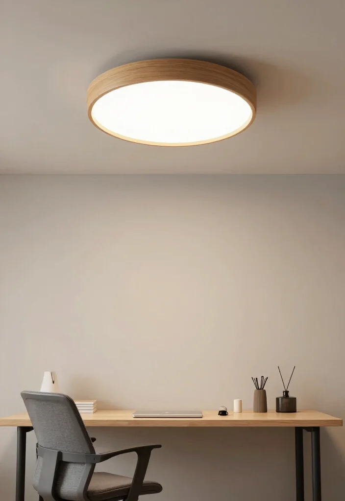 14 Wood Ceiling Lamp Ideas That Add Warmth Without Going Rustic - 11. Modern Minimalism: Clean Lines 1