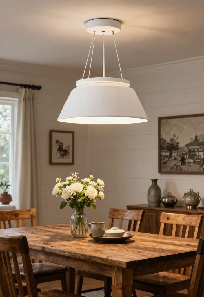 14 Wood Ceiling Lamp Ideas That Add Warmth Without Going Rustic - 12. Rustic Farmhouse: Updated Appeal 1
