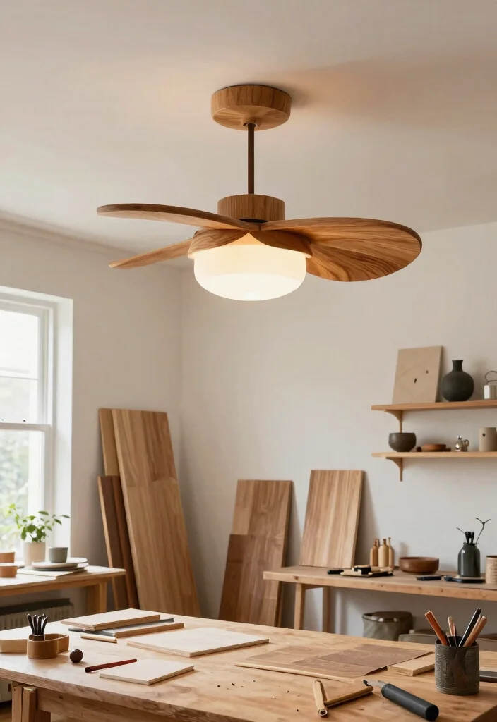 14 Wood Ceiling Lamp Ideas That Add Warmth Without Going Rustic - 13. Custom Creations: Personal Touch 1