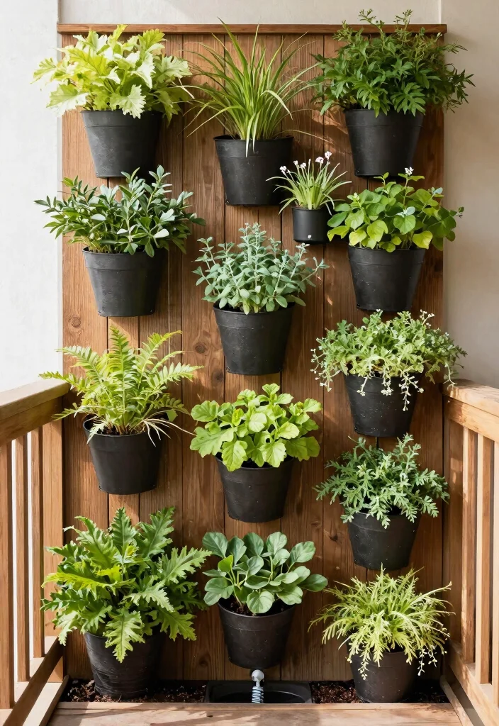 15 Balcony Decor Ideas for Small Spaces That Don't Block Light - 1. Vertical Garden Wall 1