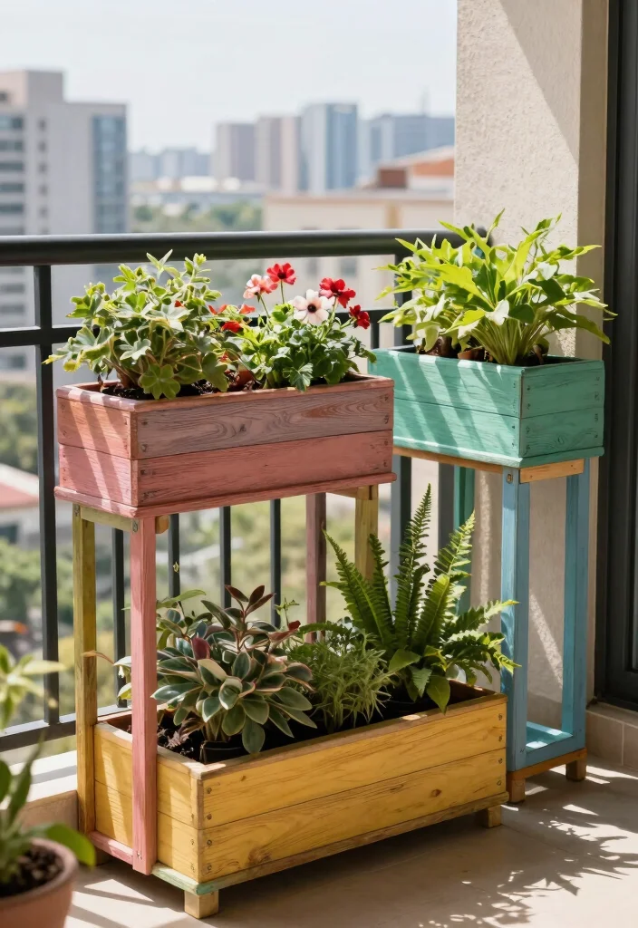 15 Balcony Decor Ideas for Small Spaces That Don't Block Light - 15. DIY Planter Boxes 1