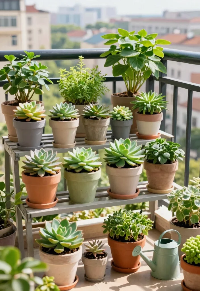 15 Balcony Decor Ideas for Small Spaces That Don't Block Light - 4. Light-Friendly Plants 1