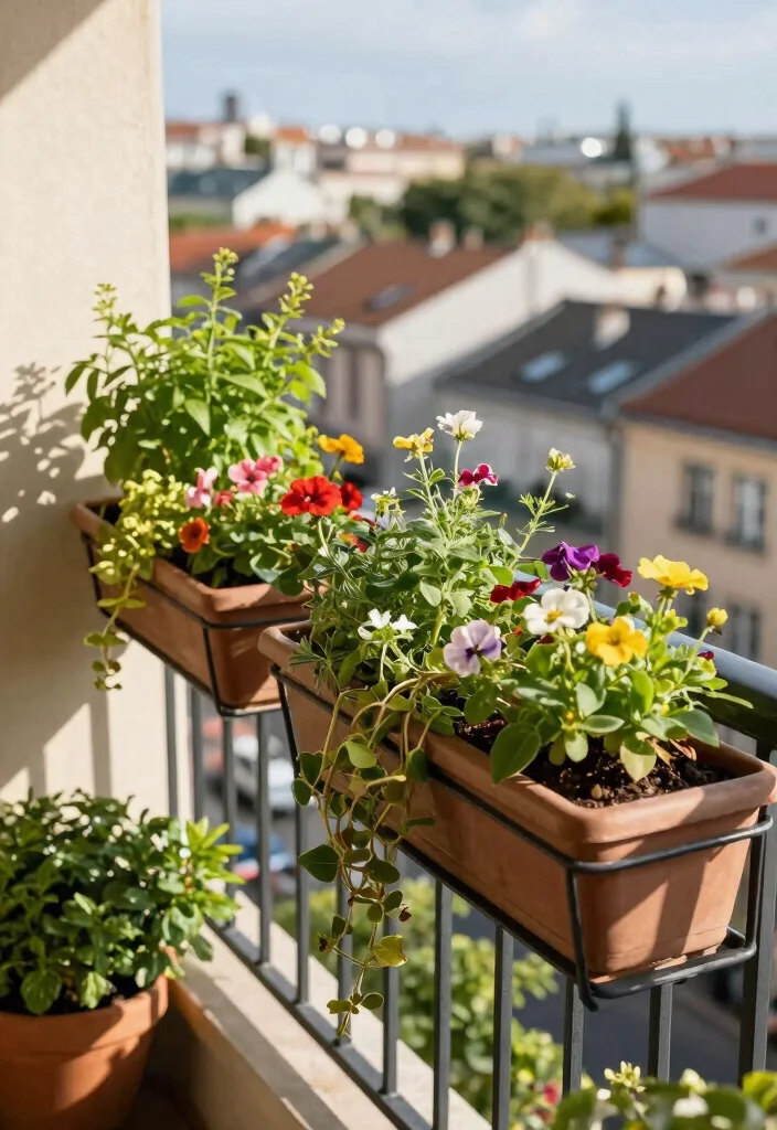 15 Balcony Decor Ideas for Small Spaces That Don't Block Light - 6. Window Box Planters 1