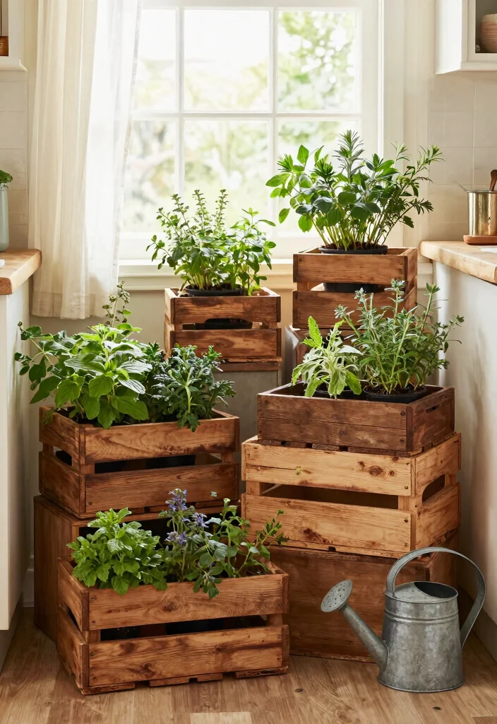 15 Country Farmhouse Decor Ideas That Feel Cozy Not Cluttered - 3. Repurposed Wooden Crates 1