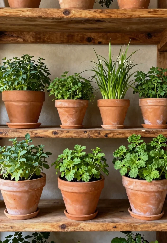 15 Country Farmhouse Decor Ideas That Feel Cozy Not Cluttered - 7. Terracotta Pots with Minimalist Designs 1