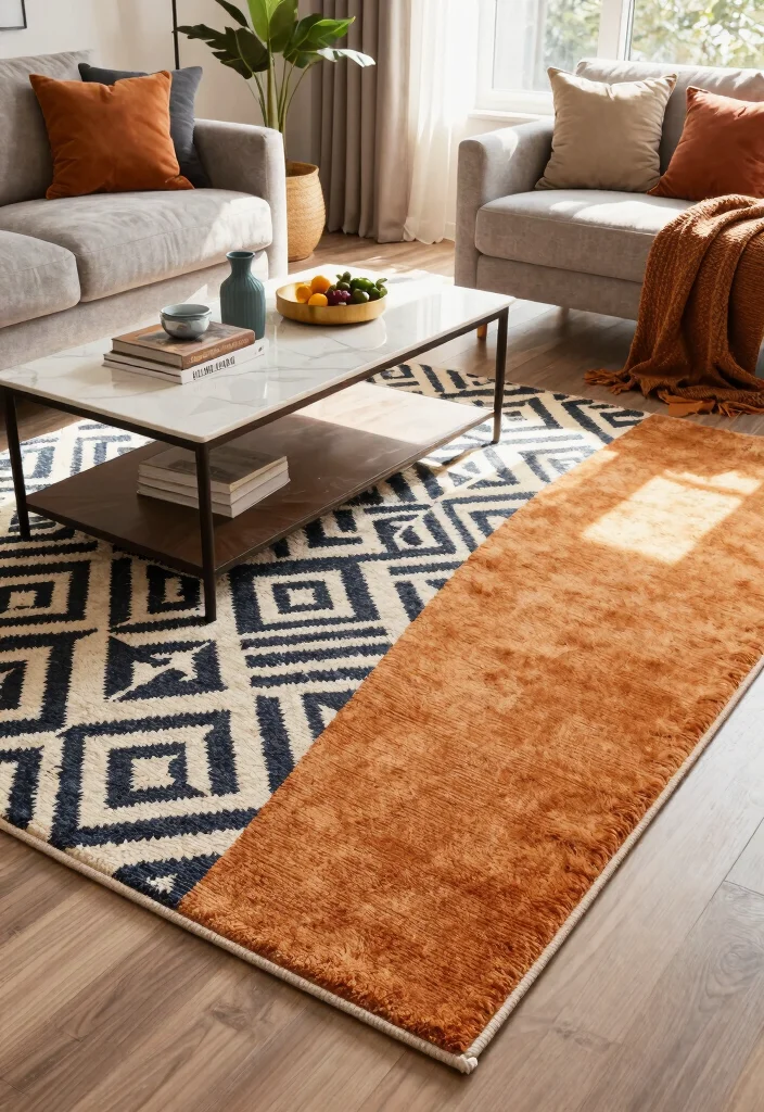 15 Farmhouse Rugs Living Room Ideas That Hide Stains and Wear - 7. Reversible Rugs 1