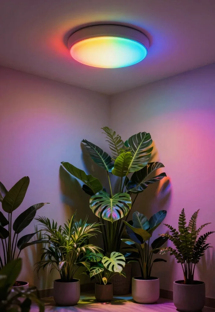 15 Flush Ceiling Lights for Low Ceilings That Don't Feel Cramped - 8. Color-Changing Flush Lights 1