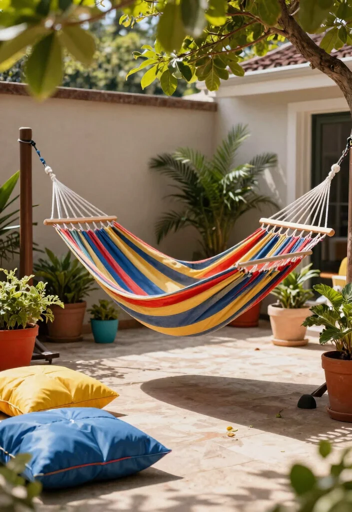 15 Hamacas para Patio Que Caben en Espacios Pequeños - 8. Quick-Dry Fabric Hammock 1