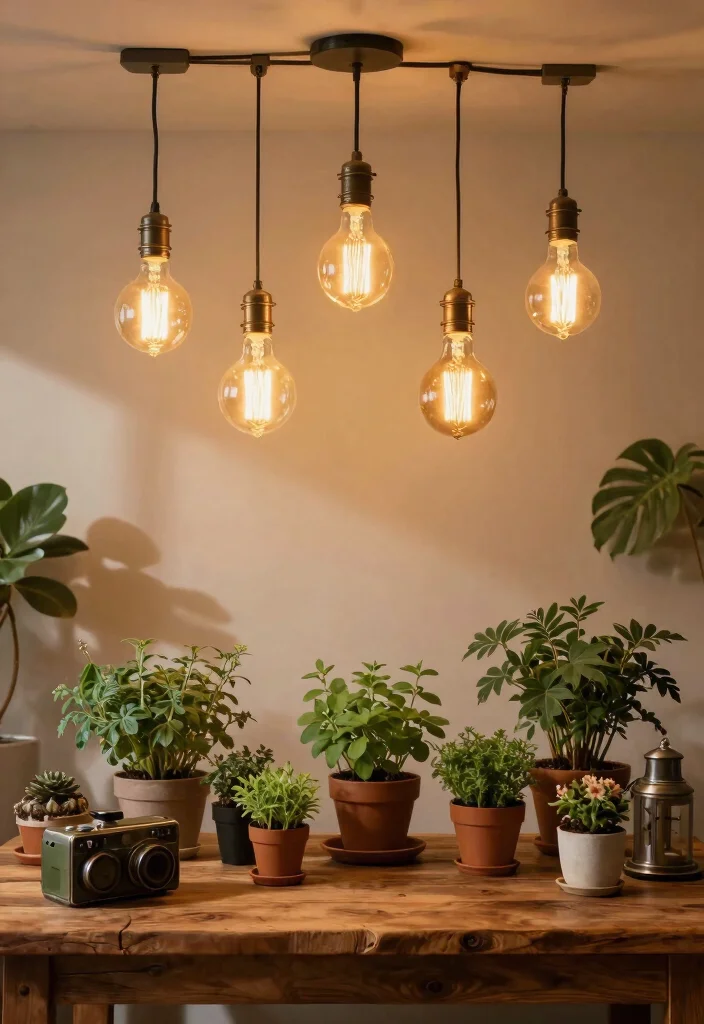 15 LED Ceiling Lights Ideas That Save Energy Without Looking Clinical - 2. Vintage-Style LED Lights for Cozy Spaces 1