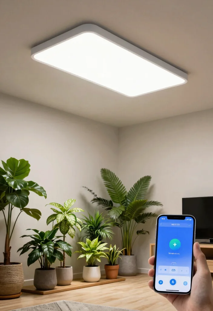 15 LED Ceiling Lights Ideas That Save Energy Without Looking Clinical - 6. Smart LED Ceiling Lights for Tech-Savvy Gardeners 1