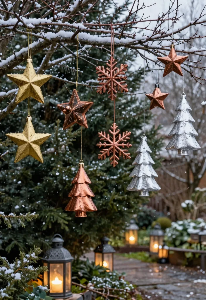 15 Outdoor Christmas Decor Ideas That Survive Wind and Rain - 1. Sturdy Metal Ornaments 1