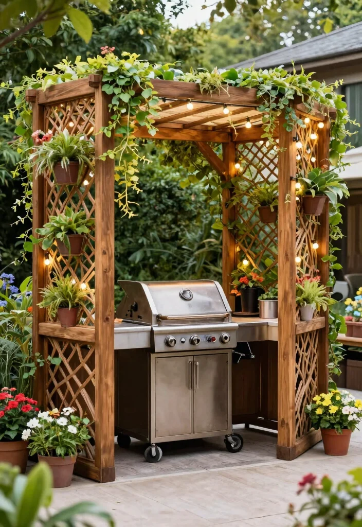 15 Outdoor Grill Island Ideas on a Budget Without Full Build-Out - 13. Decorative Screens 1