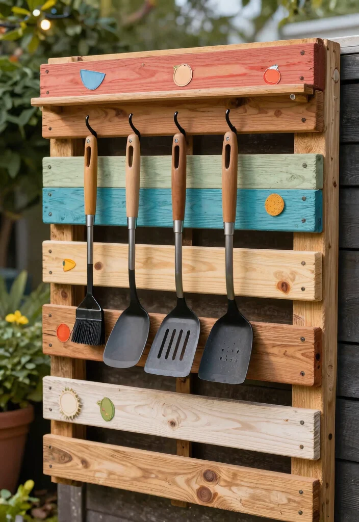 15 Outdoor Grill Island Ideas on a Budget Without Full Build-Out - 14. Barbecue Tool Wall 1