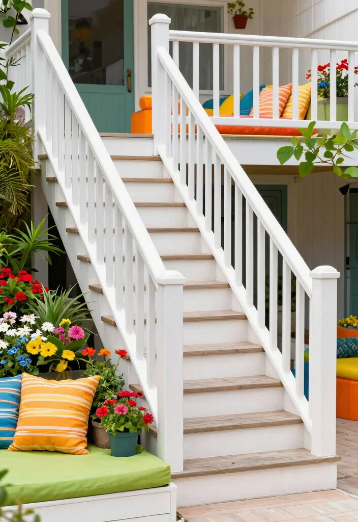 15 Outdoor Railings for Steps That Meet Code on a Budget - 4. PVC Railings 1