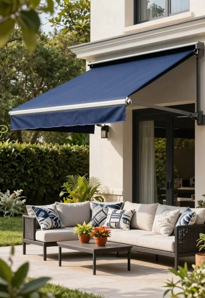 15 Patio Covers Attached to House That Block Sun Without Full Construction - 1. Retractable Awnings for Flexible Shade 1