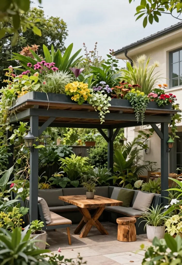 15 Patio Covers Attached to House That Block Sun Without Full Construction - 15. DIY Green Roofs for Eco-Friendly Shade 1