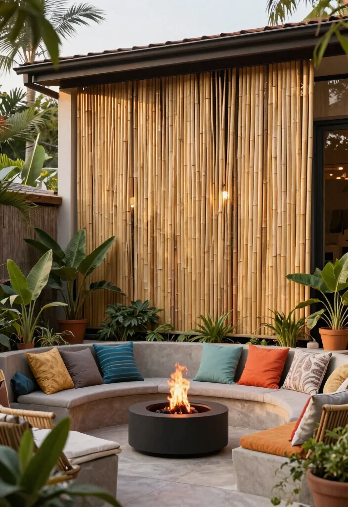 15 Patio Covers Attached to House That Block Sun Without Full Construction - 9. Bamboo Screening for Natural Texture 1