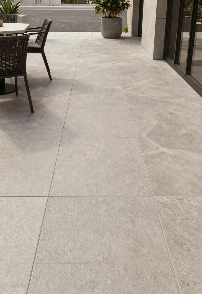 15 Porch Wall Tile Ideas That Cover Old Damaged Surfaces - 13. Contemporary Industrial Tiles 1