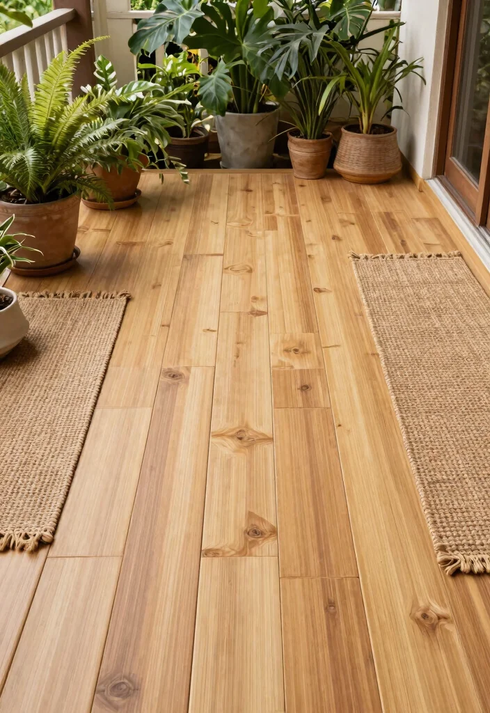 15 Porch Wall Tile Ideas That Cover Old Damaged Surfaces - 5. Eco-Friendly Bamboo Tiles 1