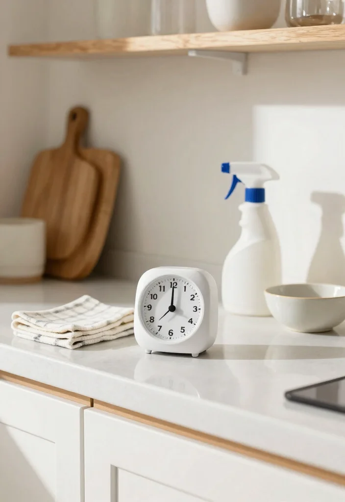 15 White Farmhouse Kitchen Ideas That Actually Stay Clean - 4. Declutter Regularly: The 5-Minute Rule 1