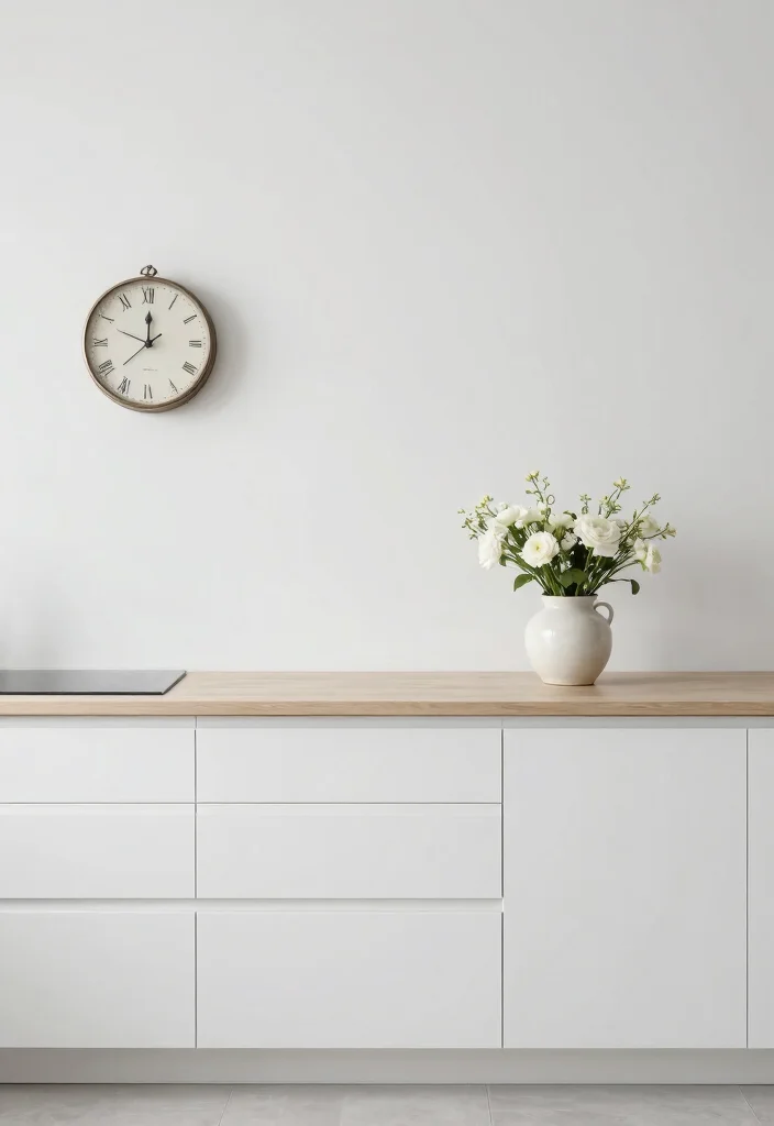 15 White Farmhouse Kitchen Ideas That Actually Stay Clean - 8. Embrace Minimal Farmhouse Decor 1