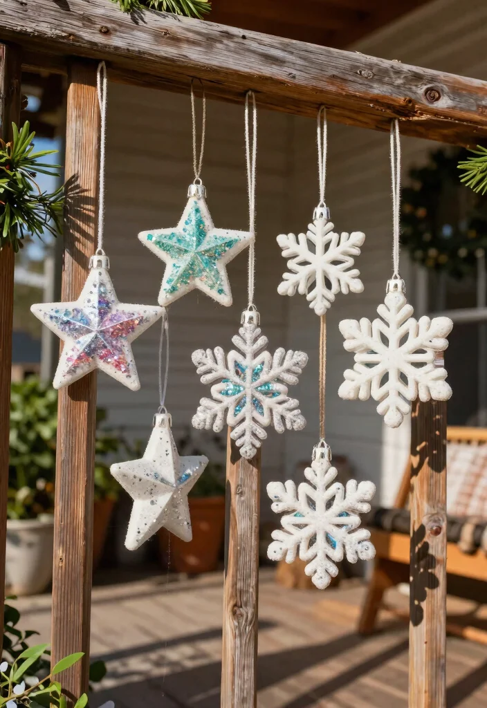 18 Porch Christmas Decorations That Stay Put Through Wind and Weather - 6. Biodegradable Glitter Ornaments 1
