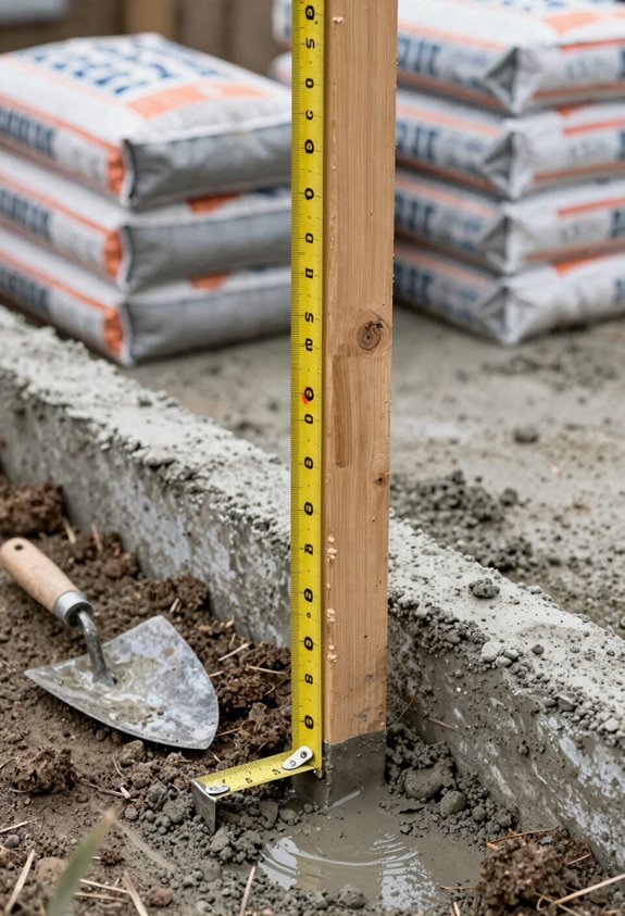 How Many Bags of Concrete per Fence Post? 4 concrete volume calculation formula post displacement