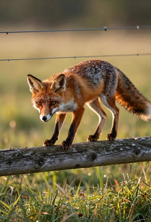 Do Foxes Climb Fences? 2 foxes climb and explore fences
