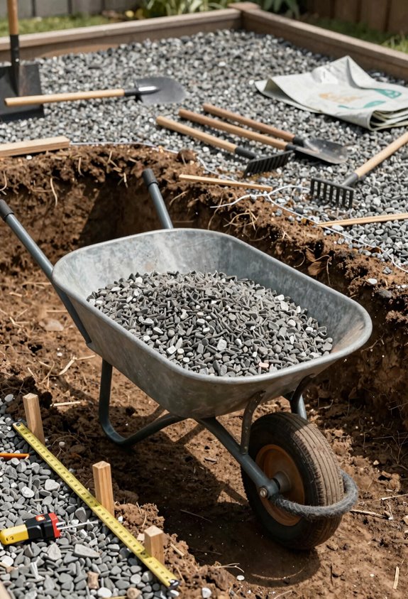 Build a Gravel Shed Foundation in 3 Steps 3 gather tools materials protection