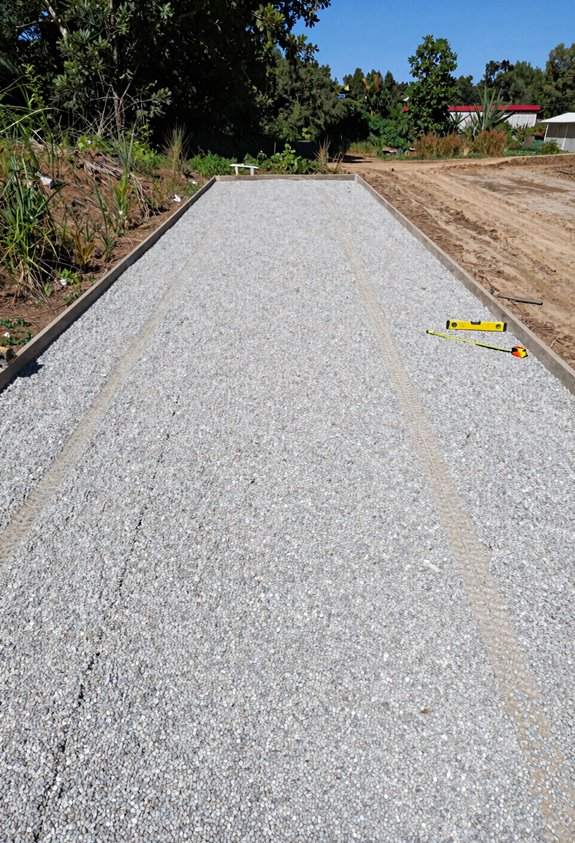 Build a Gravel Shed Foundation in 3 Steps 2 level site proper drainage utilities checked
