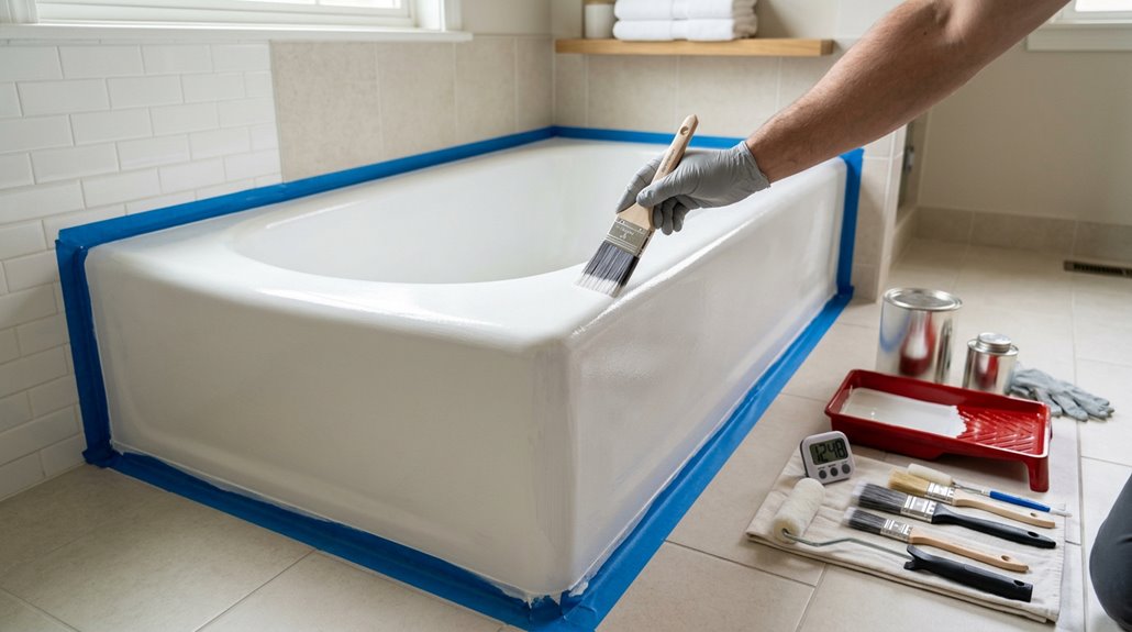 paint fiberglass tub like pro in 10 steps