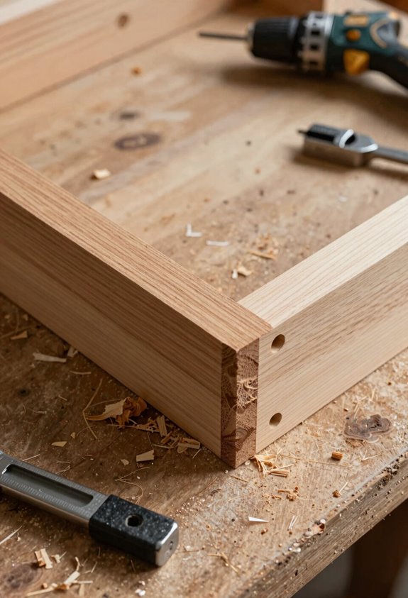 Build Your Own TV Stand in 5 Simple Steps 4 pocket hole framed squared center divider