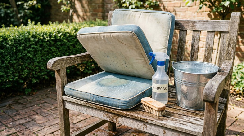 remove mildew from cushions with vinegar