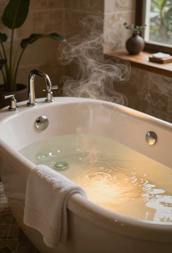 soaking tub reduces stress improves sleep