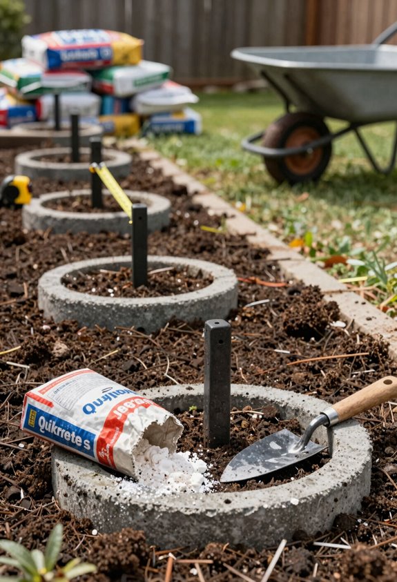 How Many Bags of Concrete per Fence Post? 2 start with 1 5 bags adjust