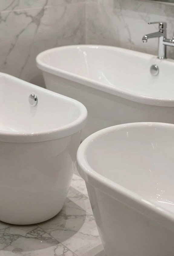 How Long Is a Standard Bathtub? 3 three tub lengths small standard 60 large 66