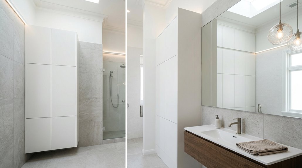 typical bathroom cabinet height recommendations